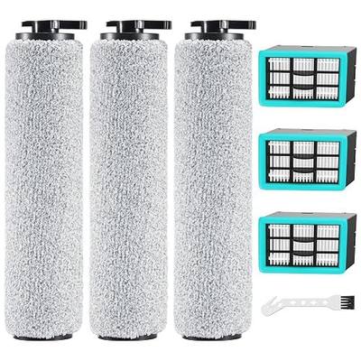 3831 Vacuum Cleaner Brush Roll+ Filter Replacement Parts for Bissell | Crosswave HF2/3845N/3831 Floor Scrubber, 3 Brush Rolls+3 Filters, 6 Pack