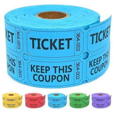 ESSENTIAL 500 Raffle Tickets Double Roll, 50/50 Tickets Roll | with Name and Phone Number, for Raffle, Events, Classroom, Entry, Class Reward & Door Prize (Blue)