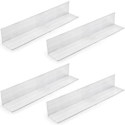 Tlence 4 Pack Aluminum Angle 6061, 2" x 2"x 1/8" Aluminum Angle Stock, Aluminum Bars 12" Length, 90-Degree Angled Aluminum Extrusion, T5 Temper Aluminum Mill for Moulding Structural Construction