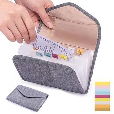 Fabric Receipt Organizer 7X5 - Receipt Holder 12 Pockets - Money Organizer - Elegant Receipt Holder - Coupon Holder - Cash Organizer - Envelope Organizer - Small Accordion File Organizer