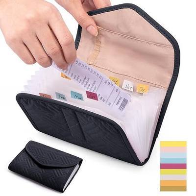 Fabric Receipt Organizer 7X5 - Receipt Holder 12 Pockets - Money Organizer - Elegant Receipt Holder - Coupon Holder - Cash Organizer - Envelope Organizer - Small Accordion File Organizer