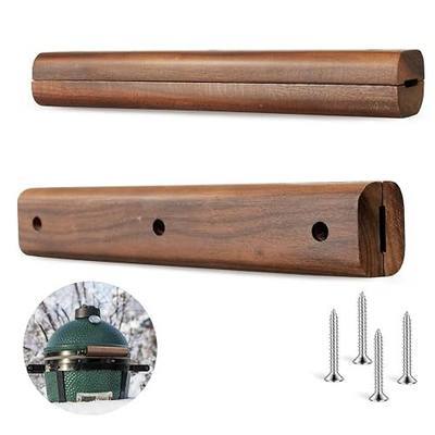 Wooden Handle Replacement, Green Egg Accessories, Compatible with X-Large and XX-Large Sizes, Includes Screws. (9" Walnut)