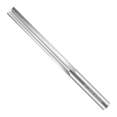 4mm Chucking Reamer, Tungsten Carbide Lathe Reamer H7 4 Straight Flutes, 100mm Round Shank, for Milling and Cutting Stainless Steel, Alloy, and Copper Metals