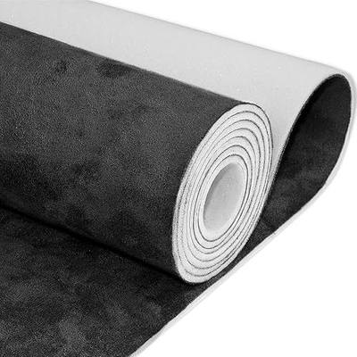 Black Suede Headliner Fabric Material with Foam Backing - 72" x 60" | Durable & Noise-Reducing by 3-6 dB, Auto Roof Liner Replacement for Cars, Trucks, SUVs, RVs, Boats, DIY Upholstery Projects