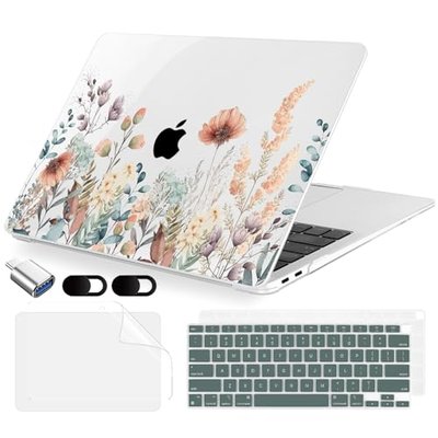 MecBevia Compatible with MacBook Air 13.3 inch Case M1 2021-2018