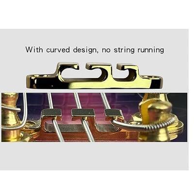Chrome String Retainer Bass Head 3 String Retainer Bass Guitar String Tree Bass String Guide with Mounting Screws