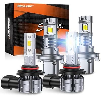 SEALIGHT H13 + H10 for Ford F150 2004-2014, Ford F250 2005-2020 F350, for Dodge Dakota 2005-2009, H13 H10 LED Light Bulbs Combo, 62,000LM 9008 9145 Fog Lights LED Bulb, Pack of 4