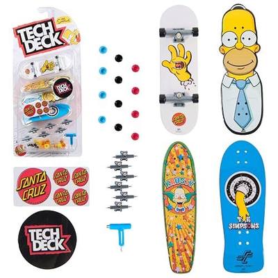 TECH DECK Simpsons Ultra DLX Customizable Fingerboards 4-Pack | Customize 4 Boards, Stickers & Grip Tape, Authentic Details, Fidget Skateboard Toy Gifts for Kids & Collectors Ages 6+