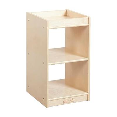 ECR4Kids 2-Cube Double-Sided Vertical Storage Organizer, Classroom Furniture, Natural