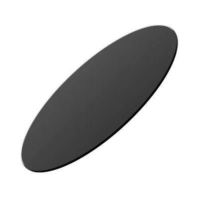 24" Inch Round Glass Table Top, Tempered Black Glass 1/4" Inch Thickness, Round Polished Edge