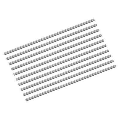 uxcell 10Pcs GR5 Titanium Rod, Dia 2.5mm 0.09" Length 100mm 3.94" Metal Solid TC4 Titanium Alloy Round Bar Rod Stock for Model Plane Cars Ship DIY Craft Metal Working