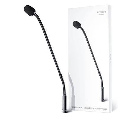 MRSDY 23 Inch Gooseneck Microphone, 3pin XLR Metal Wired Dynamic Podium Mic | Clear sound quality, noise reduction, all-metal construction, dual hose, cardioid directionality, 360° rotation, and 90° bend