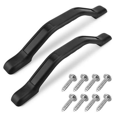 2pcs 11 inch RV Grab Handles Black Plastic, Entry Door Assist Bar | Pull handles with screws, all-weather UV resistant, fits RV, trailer, boat, motorhome, truck entry doors