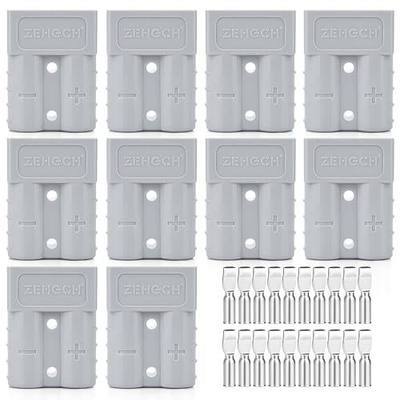 50Amp 6-10 Gauge Battery Cable Quick Connect/Disconnect Connector Plug Kit for Car Forklift Motor Winch Trailer (8AWG10PCS Grey)