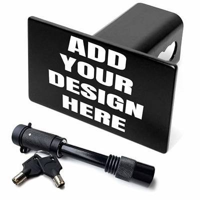 Custom Personalized Tow Metal Trailer Hitch Cover with Photo/Image and Text Heavy 2 Inch Receiver Plug Cover for Trucks SUV Pickups Accessories