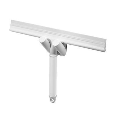 iDesign Shower Squeegee with Adhesive Hook - White | Convenient storage, For Bathroom, Shower