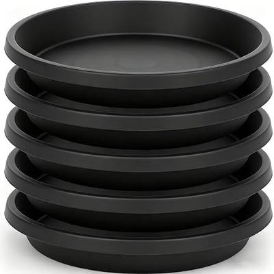 NIMYAU Plant Saucer 6 Inch 5 Pack,Heavy Sturdy Plant Trays 8 10 12 14 16 18 20 Inch, Plant Water Catcher Tray for Plants, Plastic Plant Saucers for Indoors no Holes for Pots (6 inch