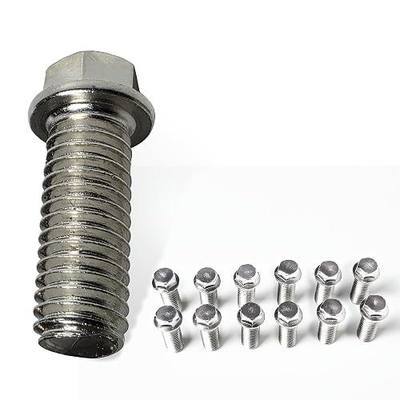 Header Bolts Chrome Set of 12 for Small Block and Big Block American V8 Engines 3/8-16 Thread Corrosion Resistant Alloy Steel for Chevy Ford Mopar Muscle Cars Hot Rods Restoration