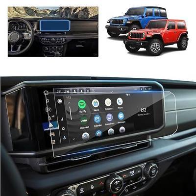 for 2024 Jeep Wrangler Screen Protector 2024-2026 Wrangler JL Sport S Willys Sahara Rubicon X High Altitude 4xe Uconnect 5 12.3-in Touchscreen Tempered Glass Protective Film