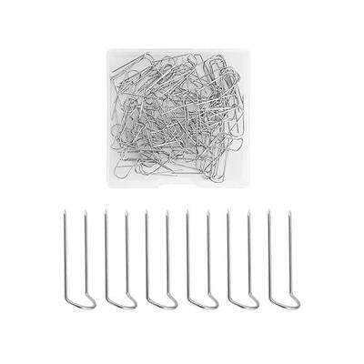 100 Pieces Sewing U Pins, U Pin Needle, Stainless Steel U pins, U Shaped Sewing Pins, Sewing U pins, Sewing U pins, Quilting Metal U Pins, Fork Needle for Quilting Sewing Double Blocking Pins