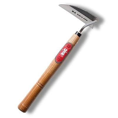 SUIZAN Nejiri Kama Weeding Sickle 13"- Japanese Hand Hoe Weed Puller Tool | Professional Weeder Remover Gardening Tools Landscaping Flower Beds Vegetable Garden Dandelion Grass Roots Sharp Steel Blade