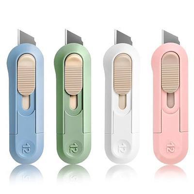 4 PSC Box Cutter,Retractable Box Opener, Package Opener, Easy Slide Retractable Cute Utility Knife For Opening Daily Express Boxes, Envelopes, Packages, Paper tapes and more (4 PSC Box Cutter)