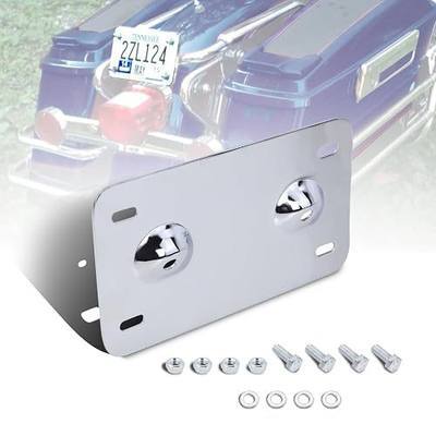 Lay Down License Plate Mount Brackets Fit for 1999-2008 Harley Touring Road Street Electra Glide Models