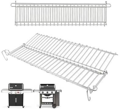 66044 Grill Warming Rack for Weber GS4 Genesis II 300 Series, Genesis II E310 E315 E320 E330 E335 S315 Grill Parts,Upgrade Two-sided Rack Replacement Parts for Weber Genesis 2 Grill Accessories