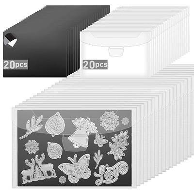 40 Pcs Magnetic Sheets for Dies Storage Stamp and Die Storage Pockets Die Cut Storage for Card Making,20 Pcs Magnetic Sheets+20 Pcs Bags