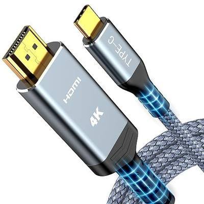 Highwings USB C to HDMI Cable 6FT(4K@60Hz), High Speed Type C to HDMI 2.0 Braided Cord, Thunderbolt 3/4/5 Compatible with iPhone 16/15 Series, MacBook Pro/Air, iPad, Surface, Galaxy, XPS