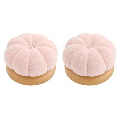 Hilltian 2 PCS Pin Cushion for Sewing, Wooden Base Sewing Pincushion | Wooden Base, Cute Pin Holder, Adorable Design, Premium Cotton Filling