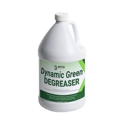 Myco Dynamic Green Degreaser, Biodegradable, VOC-Free, Concentrate, 1 Gal | Heavy-Duty Multi-Surface Cleaner, pH 12.4, Makes 55 Gallons, Ideal For Kitchen, Equipment, And Fire Restoration