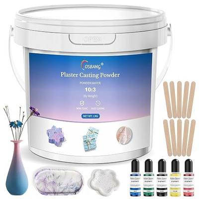 Plaster Casting Powder 1000G/35 OZ, Water Activated Fast Curing Plaster Casting Powder, 20-30 Minutes Demold, Easy Mixing & Beginners Friendly Casting Powder for Resin Molds, Crafts & DIY Art