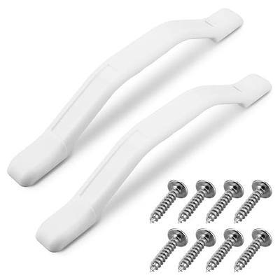2Pcs RV Pull Handles White Plastic with Screws for Trailer Door Grab | 11 inch Door Handles, Door Inside Outside Use, Trailer, Motorhome, Trucks, Boat, All Weather