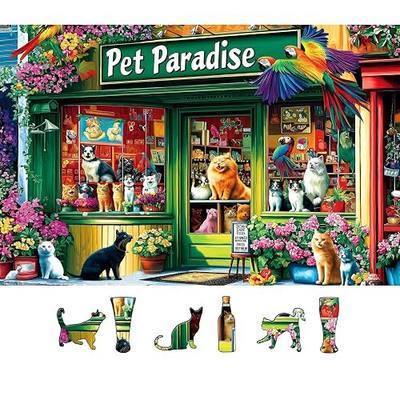 MINIWAN Paradise Pets 500 Piece Puzzle for Adults, 23" x 15" | Funny Animal Jigsaw Puzzles Theme, Animal Pet Lover Challenging Puzzles for Friends Family Activity Game Nights Gifts