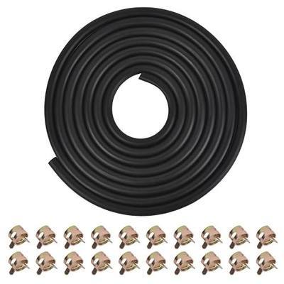 3/16 Inch ID Fuel Line Hose - 10 Feet Fuel Line for Kawasaki Kohler Briggs & Stratton Small Gas Diesel Powersports Engines and Generators w/ 20 Hose Clamps