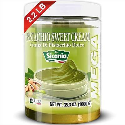 SICANIA - Premium Pistachio Cream Spread 2.2 lb (1kg) - Bulk Size - Authentic Italian, Gluten-Free, Non-GMO - Gourmet Spread for Desserts, Pastries, Dubai Pistachio Chocolate Bar, Baking & More