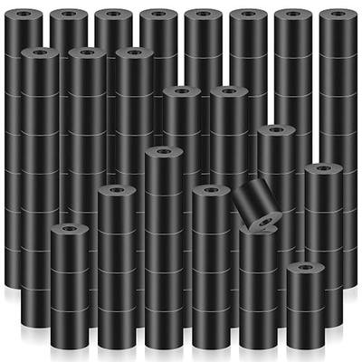 Pasimy 100 Pcs Black Nylon Spacers 1/2 '' Thick, 1/2 '' OD 0.194 '' ID Round Rubber Plastic Washers Electrical Outlet Screw Spacers for Robotics Electrical Screws, Switch and Receptacle