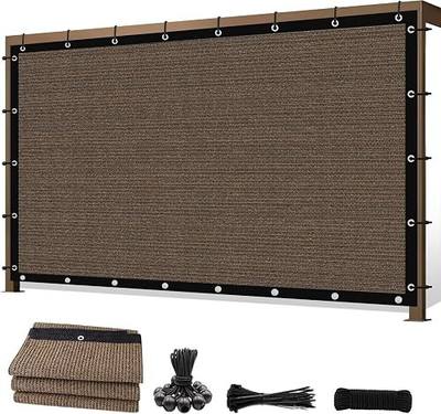 8' X 16' 90% Sun Shade Cloth Outdoor Patio Mocha Pergola Shades Cover Privacy Screen UV Block Porch Screens Canopy for Patio Outside Outdoor