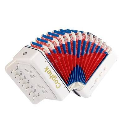 Kids Accordion For Kids 10-Key Mini Accordion Instrument Toy White | Portable children’s accordion musical instrument for beginners, educational music toy gift for creative music learning