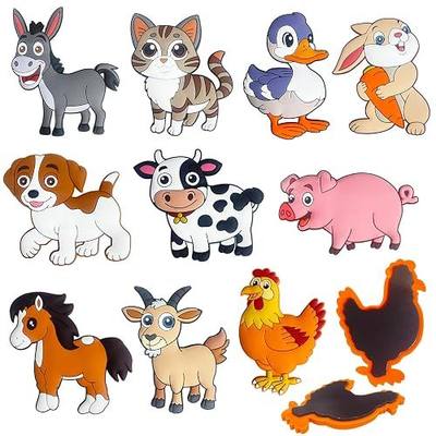 Fridge Magnets for Toddlers Farm Animals, Full Back Magnetic Animals | Cute Safe Soft Large Refrigerator Magnets for Kids 1-3, Toddler Magnet for Refrigerator, Kid Magnet for Fridge and Whiteboard