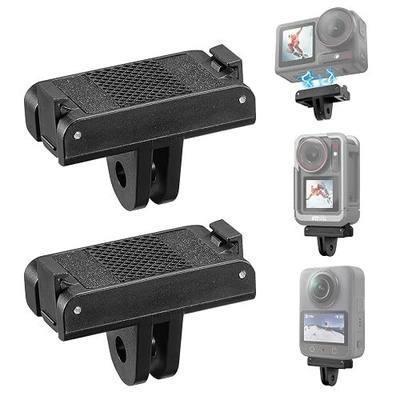 FiTSTILL Magnetic Quick Release Adapter for DJI OSMO 360/Action 5 Pro /4/3 | 2 Pack Magnetic Adapter Mount Extension Attachable Tripod Selfie Vlogging Action 5pro/4/3/Osmo 360 Accessories