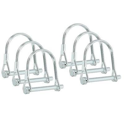 PATIKIL Trailer Coupler Pin 3/16x1-5/8x1.38"(D*L*IW), 6 Pcs Wire Lock Pin Safety Shaft Locking Pin Round Pto Pins for Farm Trailers Lawn Hitches Garden Tractor Kayak Boat (5x40x35mm)