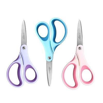 LIVINGO Kids Scissors for Ages 8-11 - 3 Pack 6” Pointed Tip Stainless Steel School Scissors for Children Teacher Classroom Crafting
