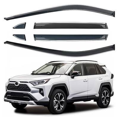 Rain Guards Window Visors for Toyota Rav4 2019-2025 6Pcs Chrome | Window Deflectors, Out-Channel Vent Shades,Car Accessories Wind Deflector Sun Guard