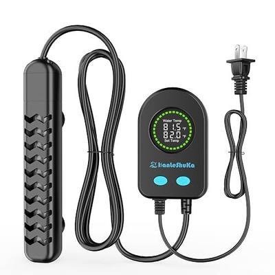 100W Submersible Fish Tank Heater for 10-20 Gallon with Auto Shut-Off When Leaving Water—Aquarium Heater, Dry-Burn & Overheat Protection, Smart LED Display for Betta Freshwater Saltwater