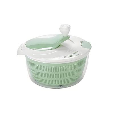 4.2L Green Salad Spinner & Lettuce Spinner for kitchen | BPA-FREE,Quick Drying,Dual Drainage Holes,Spinning Greens, Fruits, and Vegetables.