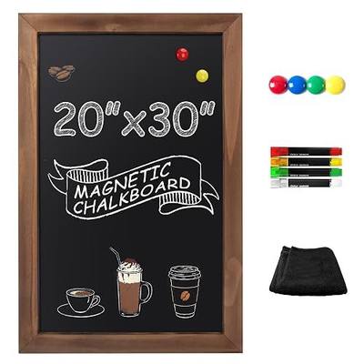 SELEAD 100% Real Wood Frame Magnetic Chalkboard Words Sign - 20" x 30" Rustic Wall Decor Bulletin Chalk Board for Home Kitchen, Business, Restaurant, Farmhouse