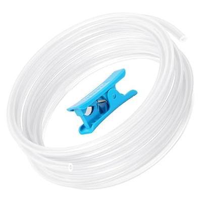 Ultra-Clear Tube for 1.75mm filament with Cutter for Bambu Lab A1/A1 mini AMS/P2S/P1S/X1C,2.5mm IDx4mm OD Length 5M Bowden Tube Ideal for PLA/PETG/ABS (Not for Soft Filaments like TPU) (Transparent)