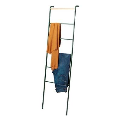 YAMAZAKI Home Strategist Leaning Ladder Hanger - Bathroom Storage Rack Holder Stand, 63" - Steel